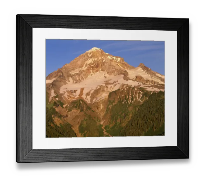 Framed Print : USA, Oregon, Mount Hood National Forest. Mount Hood Wilderness, West side of Mount