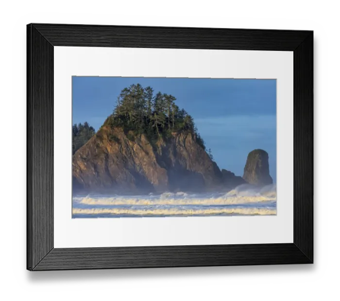 Framed Print : Sea stacks and waves at first light on Rialto Beach in Olympic National Park, Washington State Framed Print : Sea stacks and waves at first light on Rialto Beach in Olympic National Park, Washington State