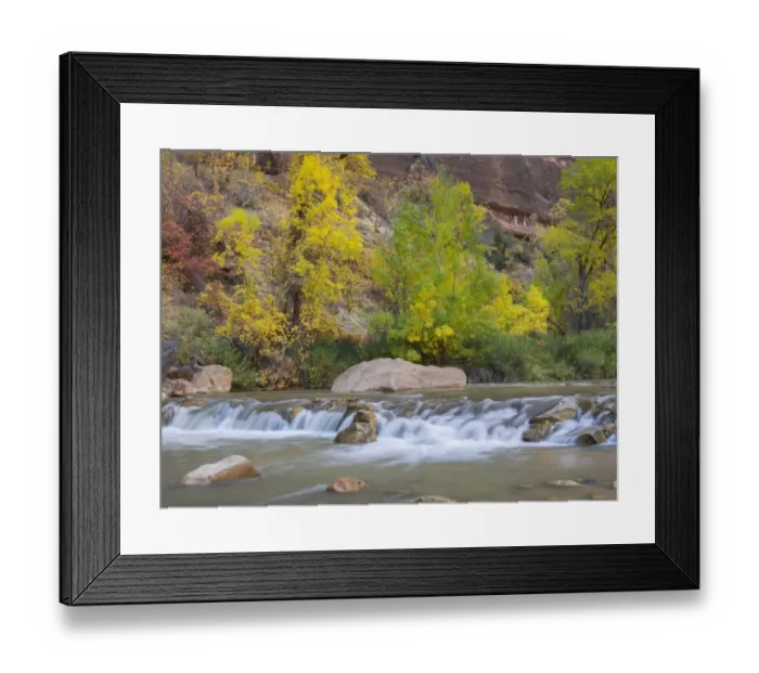 Framed Print : Utah, Zion National Park, Virgin River