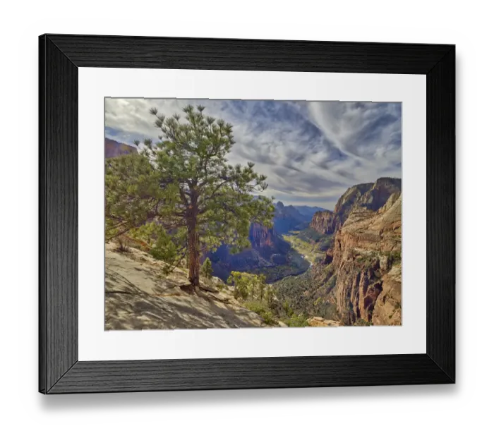 Framed Print : Utah, Zion National Park, Zion Canyon, view from Angels Landing Framed Print : Utah, Zion National Park, Zion Canyon, view from Angels Landing