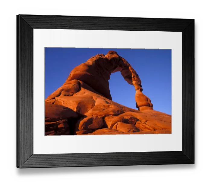 Framed Print : Warm evening light on Delicate Arch, Arches National Park, Utah, USA Framed Print : Warm evening light on Delicate Arch, Arches National Park, Utah, USA