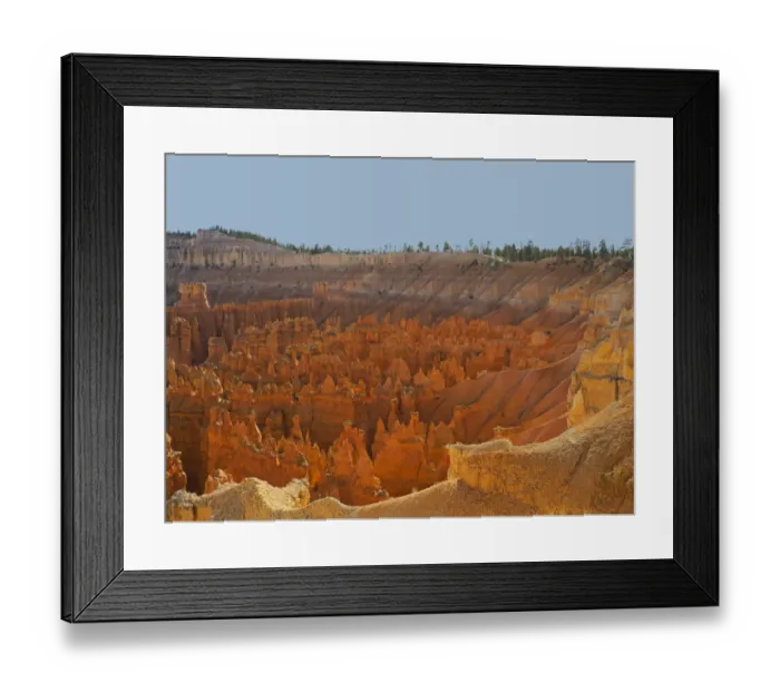 Framed Print : Utah, Bryce Canyon National Park. View of canyon with hoodoos