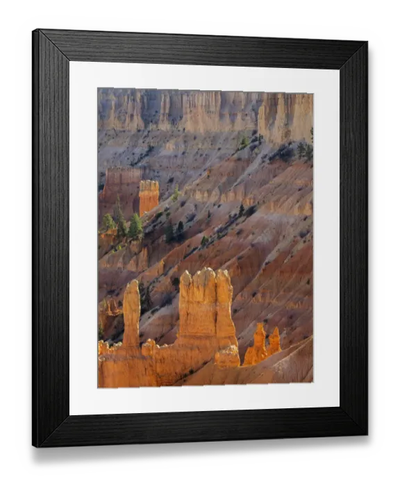 Framed Print : Utah, Bryce Canyon National Park. View of canyon with hoodoos Framed Print : Utah, Bryce Canyon National Park. View of canyon with hoodoos
