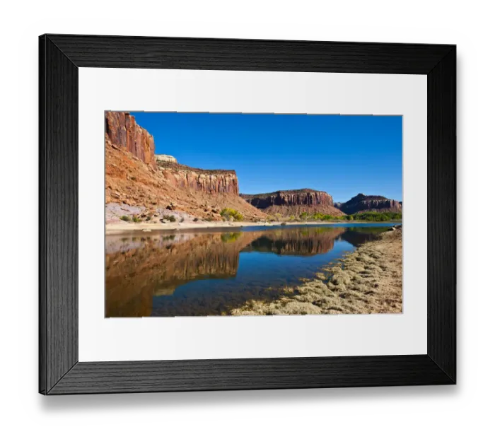 Framed Print : USA, Utah. Canyonlands National Park. Reflection, Dugout Reservoir Needles Area Framed Print : USA, Utah. Canyonlands National Park. Reflection, Dugout Reservoir Needles Area