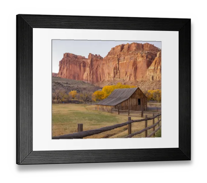 Framed Print : Utah, Capitol Reef National Park, old barn Framed Print : Utah, Capitol Reef National Park, old barn