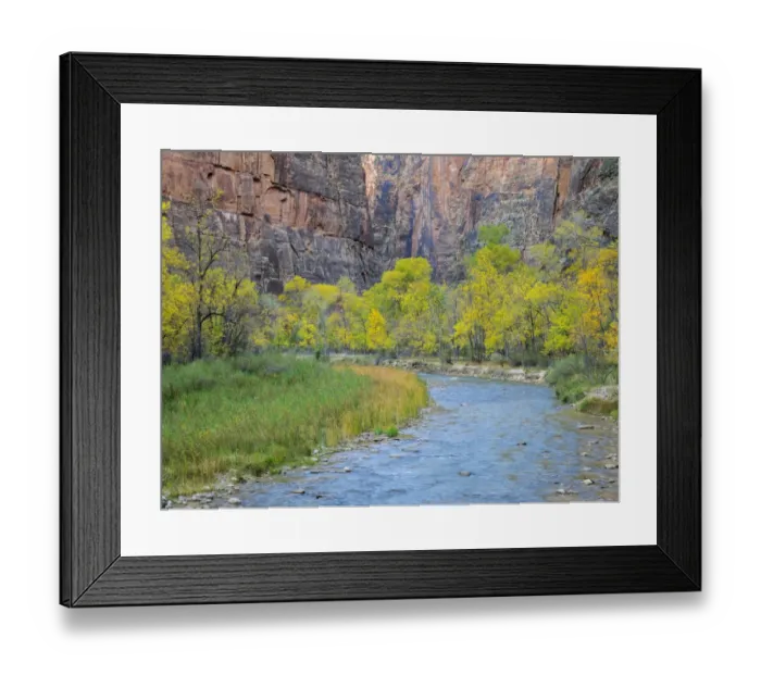 Framed Print : Utah, Zion National Park, Virgin River Framed Print : Utah, Zion National Park, Virgin River