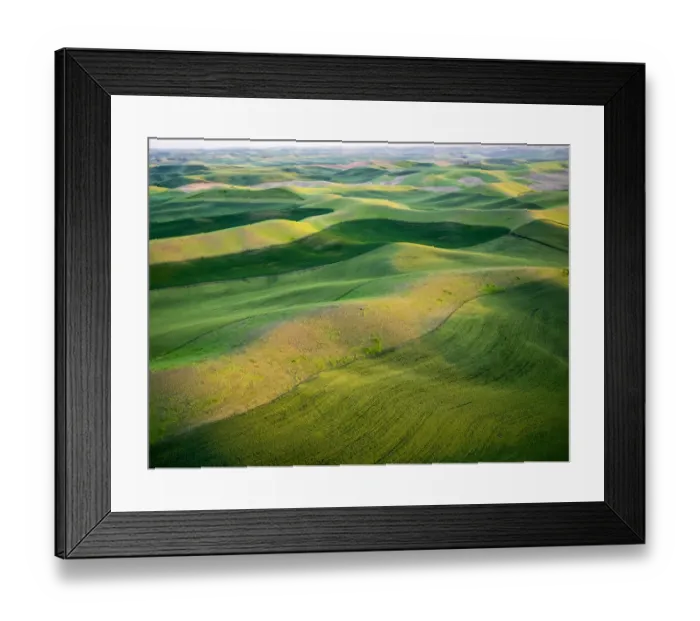 Framed Print : Aerial view of Palouse Region