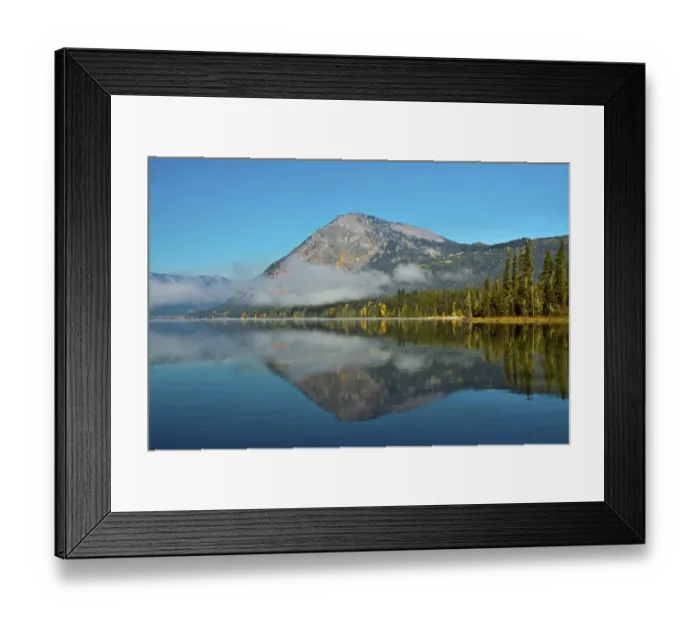 Framed Print : Autumn reflections, Lake Wenatchee, Wenatchee National Forest, Washington State, USA
