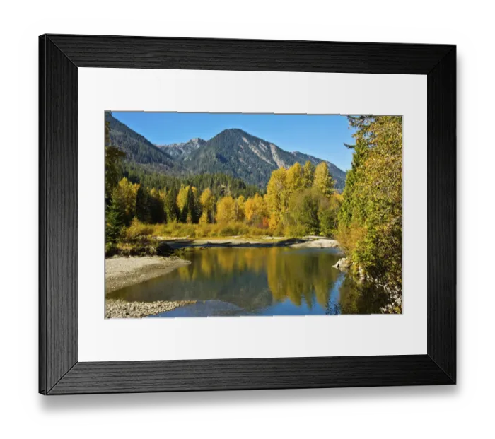 Framed Print : Autumn foliage, White River, Wenatchee National Forest, Washington State, USA