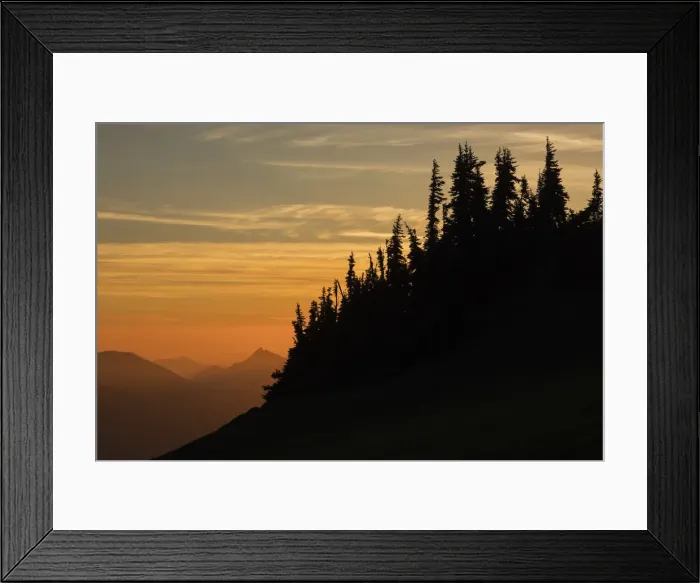 Framed Print : Olympic Alpine sunset Framed Print : Olympic Alpine sunset