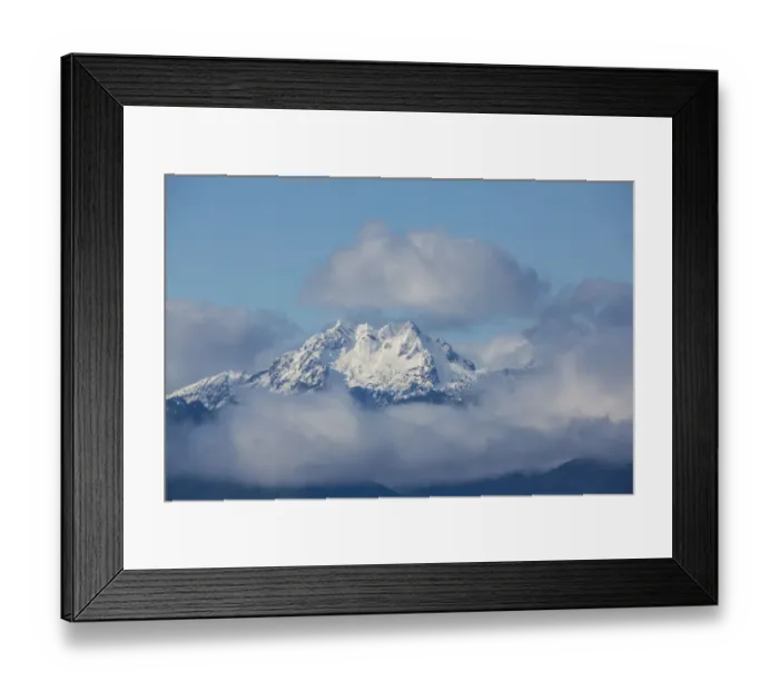 Framed Print : Hood Canal, Washington State. Fresh snow and pastel clouds surround the Brothers Mountain Framed Print : Hood Canal, Washington State. Fresh snow and pastel clouds surround the Brothers Mountain