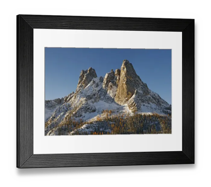 Framed Print : USA, Washington State. Liberty Bell Mountain in winter sunrise Framed Print : USA, Washington State. Liberty Bell Mountain in winter sunrise