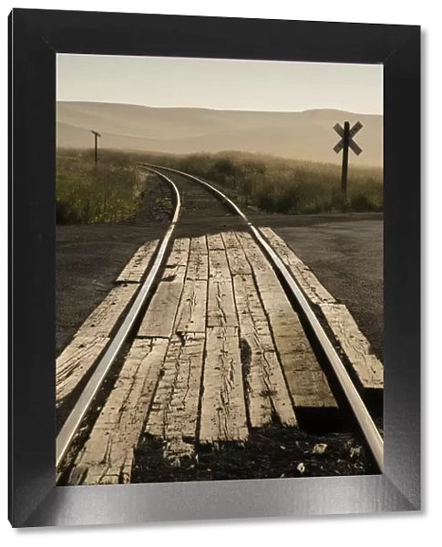 USA, Washington State, Palouse, Railroad, tracks
