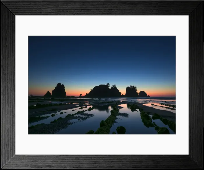 Framed Print : USA, Washington State, Olympic National Park. Point of the Arches at twilight. Credit as Framed Print : USA, Washington State, Olympic National Park. Point of the Arches at twilight. Credit as