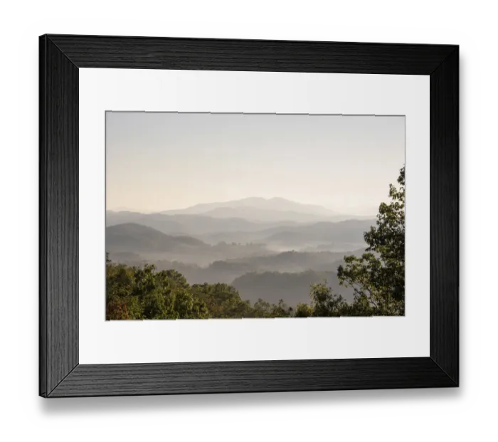 Framed Print : USA, Tennessee. View to Smoky Mountains from Foothills Parkway