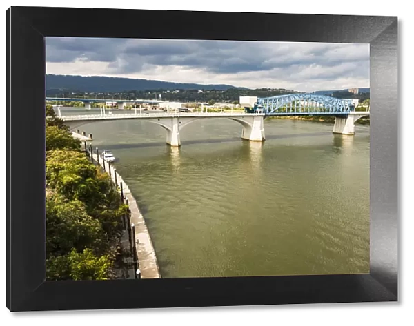 USA, Tennessee. Chattanooga, Appalachia, Tennessee River Basin view from Hunter Art