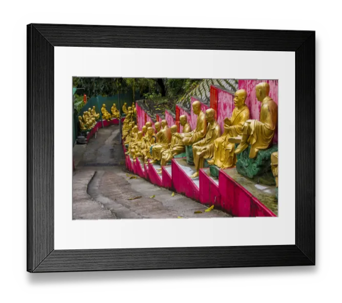 Framed Print : Ten Thousand Buddhas Monastery, Sha Tin, Hong Kong, China Framed Print : Ten Thousand Buddhas Monastery, Sha Tin, Hong Kong, China