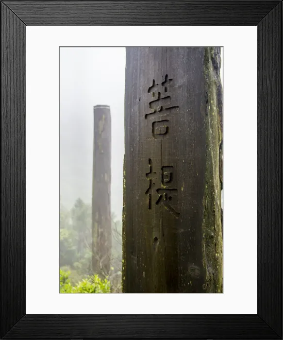 Framed Print : Tall wooden steles at the Wisdom Path, Lantau Island, Hong Kong, China Framed Print : Tall wooden steles at the Wisdom Path, Lantau Island, Hong Kong, China