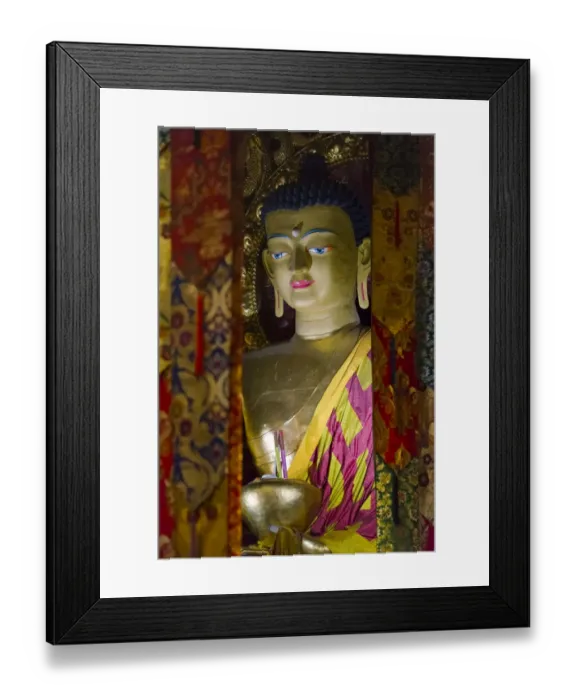 Framed Print : Buddhist statue in Tagong Monastery, Tagong, western Sichuan, China
