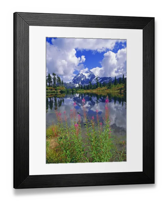 Framed Print : Clearing storm over Mount Shuksan from Picture Lake, North Cascades National Park Framed Print : Clearing storm over Mount Shuksan from Picture Lake, North Cascades National Park