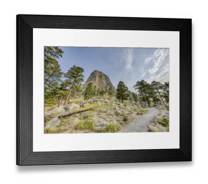 Framed Print : View from the surrounding area of the Devils Tower near Sundance, Wyoming, USA Framed Print : View from the surrounding area of the Devils Tower near Sundance, Wyoming, USA
