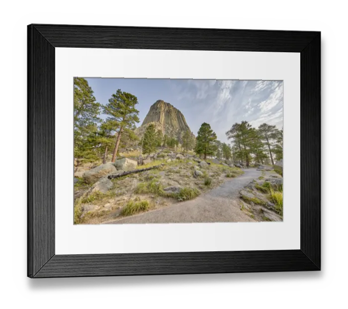 Framed Print : View from the surrounding area of the Devils Tower near Sundance, Wyoming, USA Framed Print : View from the surrounding area of the Devils Tower near Sundance, Wyoming, USA