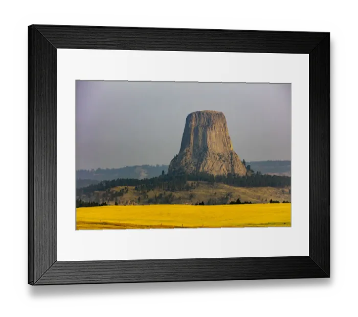 Framed Print : USA, Wyoming, Devils Tower National Park. Devils Tower landscape. Credit as Framed Print : USA, Wyoming, Devils Tower National Park. Devils Tower landscape. Credit as