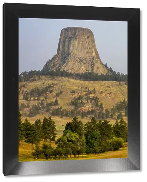 USA, Wyoming, Devils Tower National Park. Devils Tower landscape. Credit as