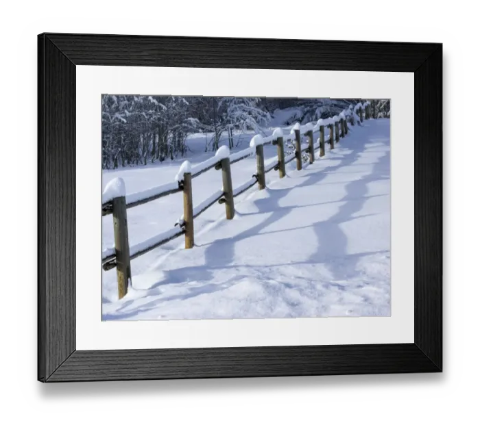 Framed Print : Snow covered fence Framed Print : Snow covered fence