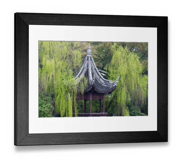 Framed Print : Pavilion with willow trees in Xiaolianzhuang Resort, Nanxun Ancient Town, Zhejiang Province Framed Print : Pavilion with willow trees in Xiaolianzhuang Resort, Nanxun Ancient Town, Zhejiang Province