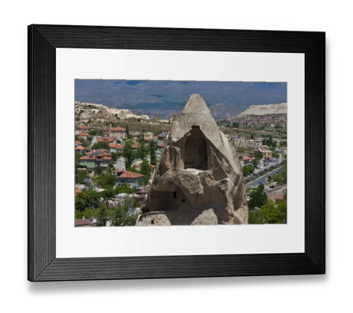 Framed Print : Houses carved into rock formation, Goreme, Cappadocia, Turkey Framed Print : Houses carved into rock formation, Goreme, Cappadocia, Turkey