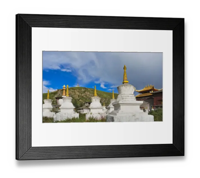 Framed Print : Chortens of Tagong Monastery, Tagong, western Sichuan, China Framed Print : Chortens of Tagong Monastery, Tagong, western Sichuan, China