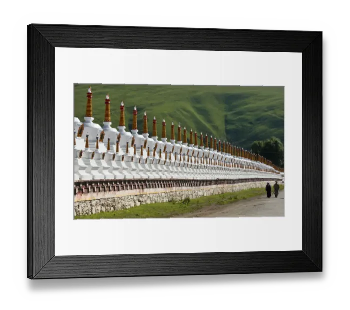 Framed Print : Chortens of Huiyuan Temple, Bamei, Garze Tibetan Autonomous Prefecture, western Sichuan Framed Print : Chortens of Huiyuan Temple, Bamei, Garze Tibetan Autonomous Prefecture, western Sichuan