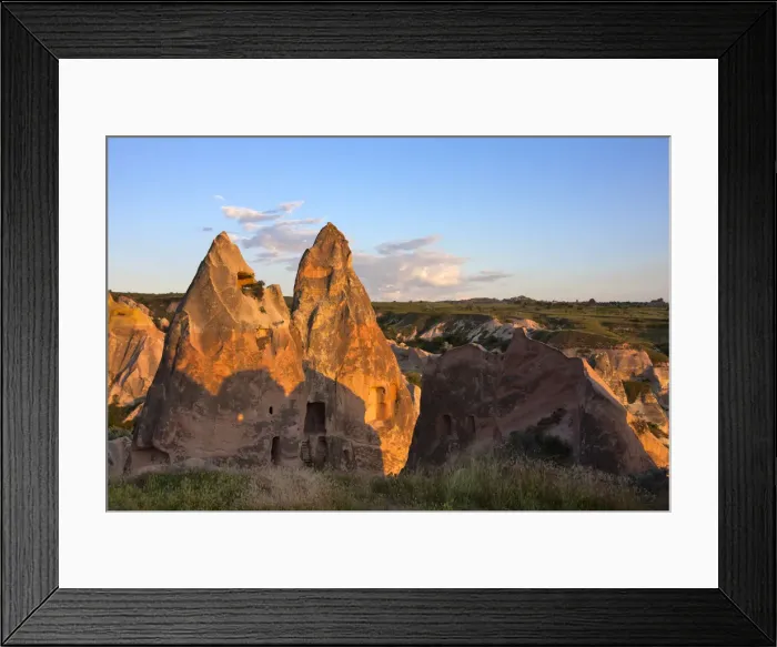 Framed Print : Houses carved into the rock formations in the valley, Goreme, Cappadocia, Turkey Framed Print : Houses carved into the rock formations in the valley, Goreme, Cappadocia, Turkey