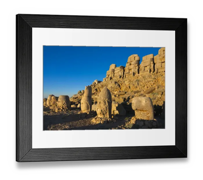 Framed Print : Statue of head at sunrise on the eastside of the mountain, Mt. Nemrut, Turkey Framed Print : Statue of head at sunrise on the eastside of the mountain, Mt. Nemrut, Turkey