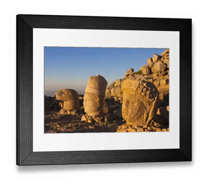 Framed Print : Statue of head at sunrise on the eastside of the mountain, Mt. Nemrut, Turkey Framed Print : Statue of head at sunrise on the eastside of the mountain, Mt. Nemrut, Turkey