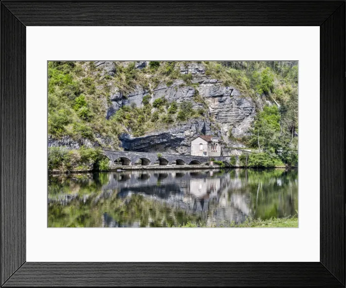 Framed Print : France, Cahors. Along the Lot river