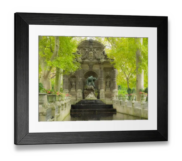 Framed Print : Jardin Du Luxembourg and Fountaine de L Observatoire Framed Print : Jardin Du Luxembourg and Fountaine de L Observatoire