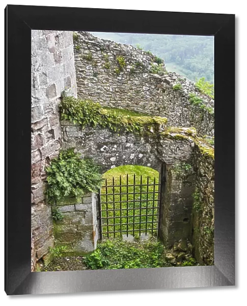 France, Najac. Window in the Najac Castle