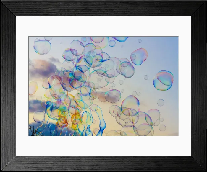 Framed Print : Soap bubbles. Place Bellecour. Lyon, France