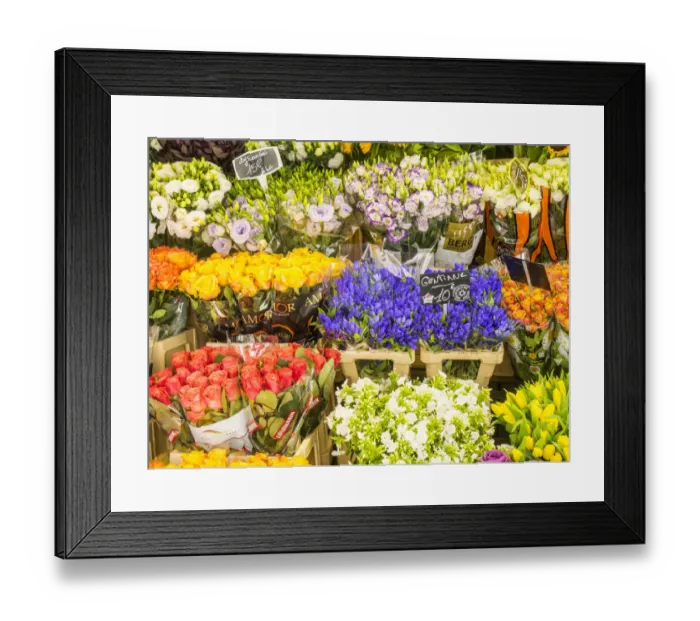 Framed Print : Flower market, Rue Cler, Paris