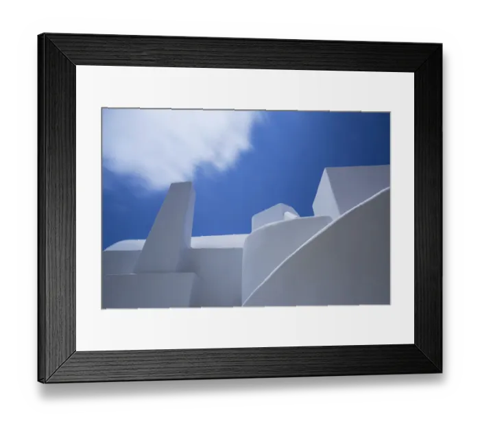 Framed Print : Europe, Greece, Imerovigli. White building shapes