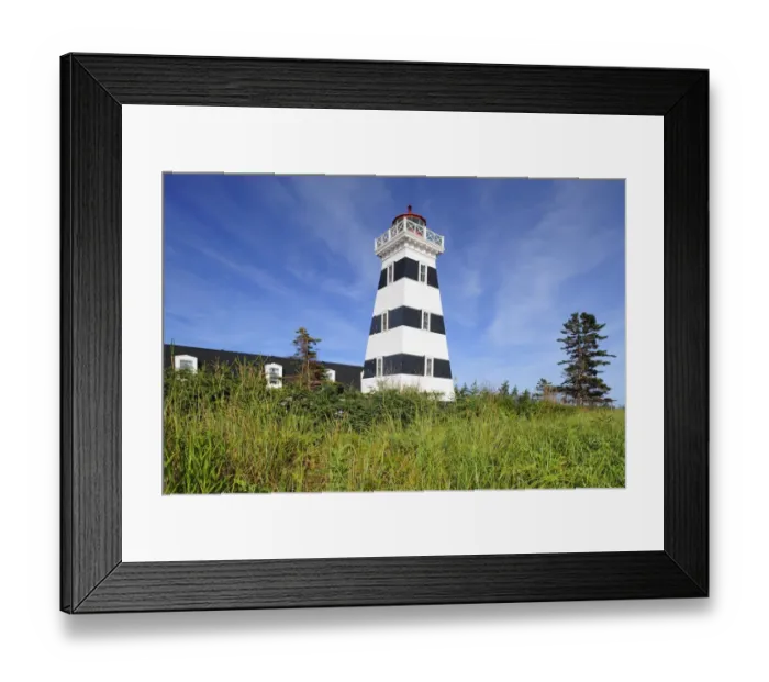 Framed Print : Canada, Prince Edward Island, West Cape. Lighthouse and residence Framed Print : Canada, Prince Edward Island, West Cape. Lighthouse and residence