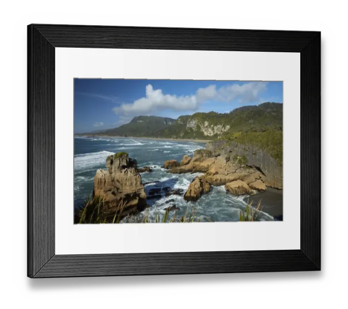 Framed Print : Coastal rock formations, Punakaiki, Paparoa National Park, West Coast, South Island Framed Print : Coastal rock formations, Punakaiki, Paparoa National Park, West Coast, South Island