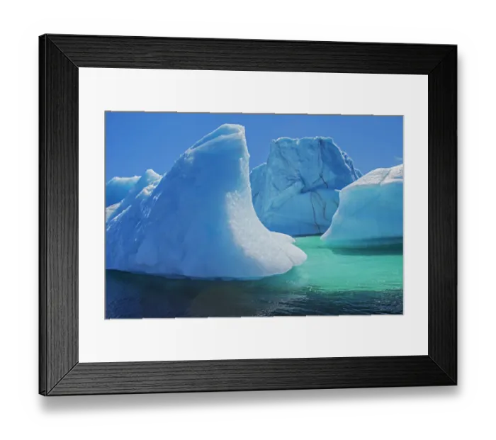 Framed Print : Canada, Newfoundland, St. Anthony. Icebergs in Atlantic Ocean Framed Print : Canada, Newfoundland, St. Anthony. Icebergs in Atlantic Ocean