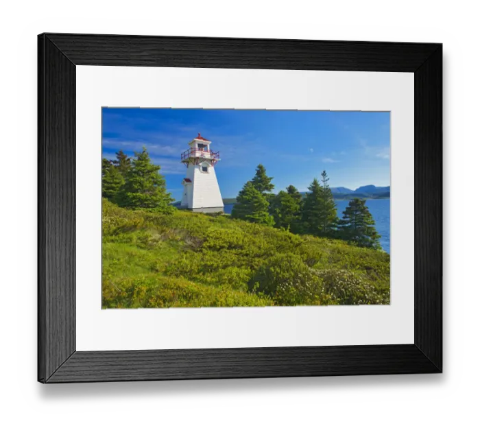 Framed Print : Canada, Newfoundland, Gros Morne National Park. Woody Point Lighthouse. Credit as Framed Print : Canada, Newfoundland, Gros Morne National Park. Woody Point Lighthouse. Credit as
