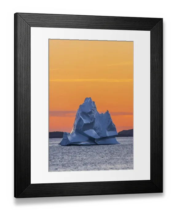 Framed Print : Canada, Newfoundland, Eastport. Iceberg in Bonavista Bay at sunset Framed Print : Canada, Newfoundland, Eastport. Iceberg in Bonavista Bay at sunset