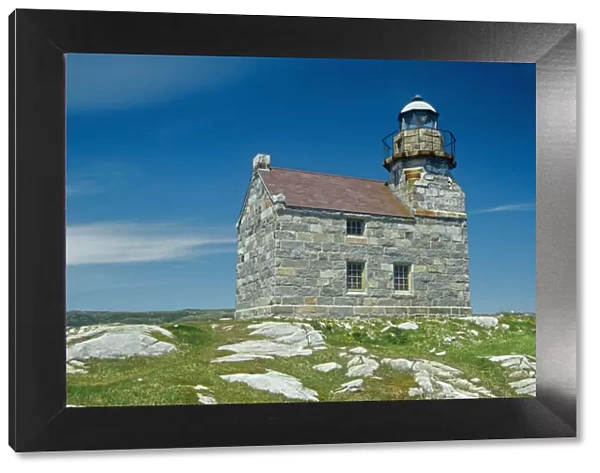 Canada, Newfoundland. Rose Blanche Lighthouse made of granite