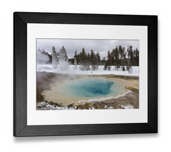 Framed Print : Silex Spring in winter in Yellowstone National Park, Wyoming, USA Framed Print : Silex Spring in winter in Yellowstone National Park, Wyoming, USA