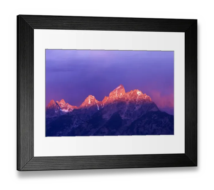 Framed Print : Pink light at dawn on the Grand Teton, Grand Teton National Park, Wyoming, USA Framed Print : Pink light at dawn on the Grand Teton, Grand Teton National Park, Wyoming, USA